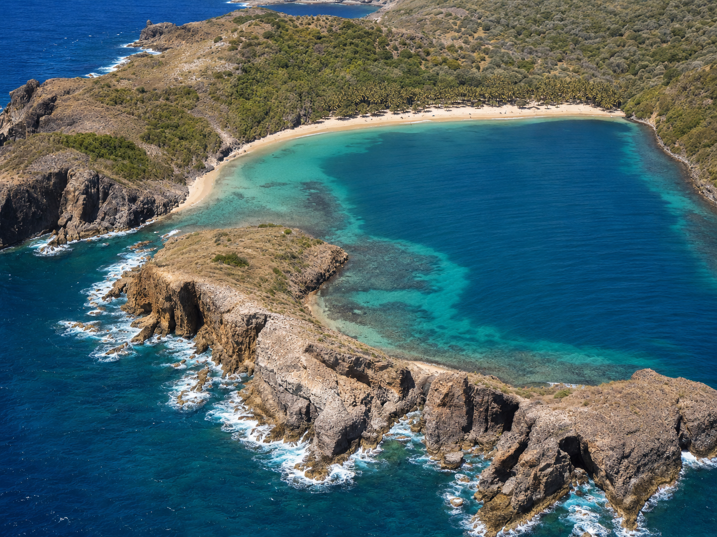 Plage de Pompierre terre de haut les saintes